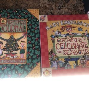 Mary Englebreit vintage Christmas journal and holiday crafts books